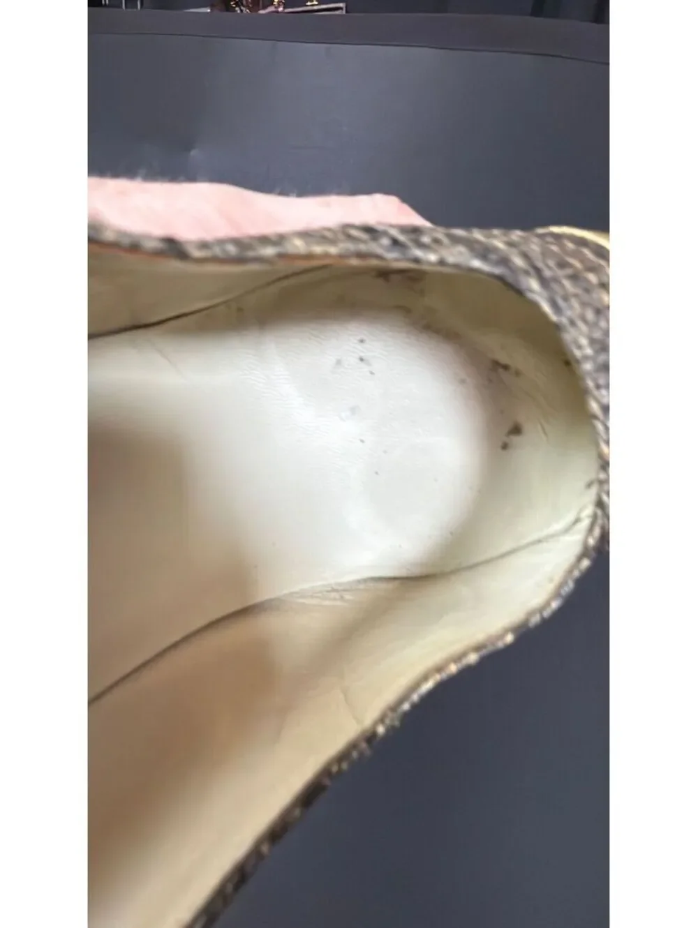Chanel Gold Toe Woven Heel Size 42